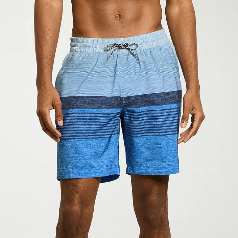 Hurley Mens Drawstring Waist 7 1/2" Ombre Swim Trunks