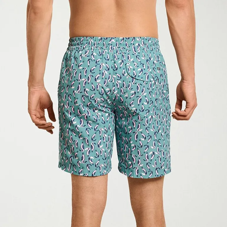 Hurley Mens Drawstring Waist 7 1/2" Ombre Swim Trunks
