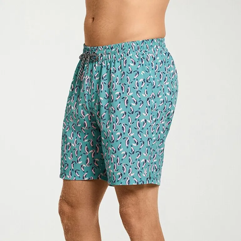 Hurley Mens Drawstring Waist 7 1/2" Ombre Swim Trunks