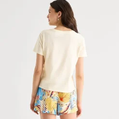 Hurley Womens Juniors Crew Neck Short Sleeve Regular Fit Graphic T-Shirt