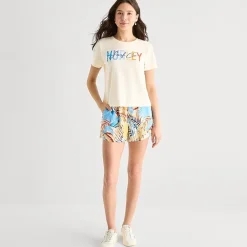 Hurley Womens Juniors Crew Neck Short Sleeve Regular Fit Graphic T-Shirt