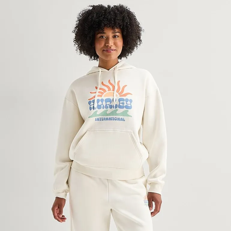 Hurley Womens Juniors Long Sleeve Fleece Hoodie