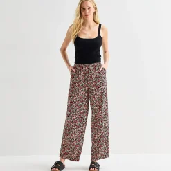 Hurley Womens Juniors Straight Mid Rise Pull-On Pant