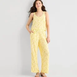 Hurley Womens Juniors Straight Mid Rise Pull-On Pant