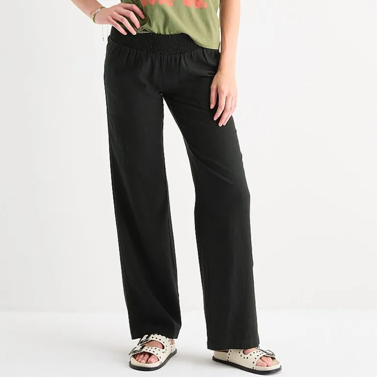 Hurley Womens Juniors Straight Low Rise Pull-On Pant