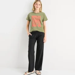 Hurley Womens Juniors Straight Low Rise Pull-On Pant