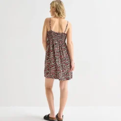 Hurley Womens Juniors Straight Neck Sleeveless Sundress