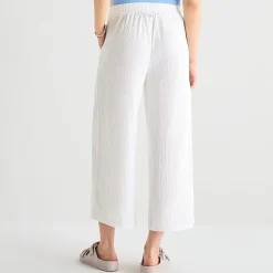 Hurley Womens Juniors Wide Leg Mid Rise Pull-On Pant