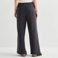 Hurley Womens Juniors Wide Leg Mid Rise Fleece Sweatpant