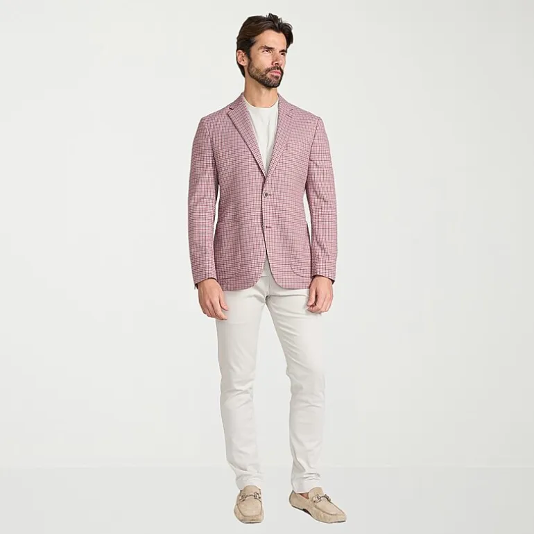 IBIZA AZURE Mens Plaid Slim Fit Sport Coat