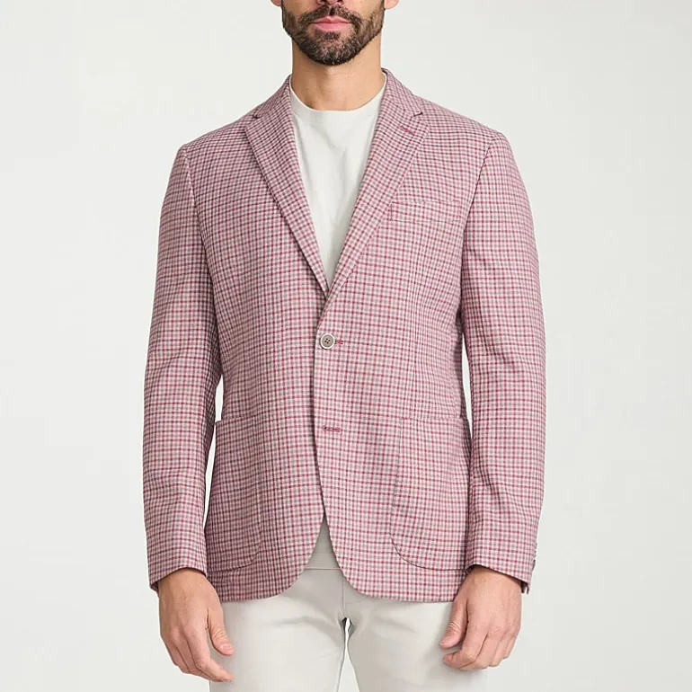 IBIZA AZURE Mens Plaid Slim Fit Sport Coat