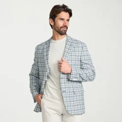IBIZA AZURE Mens Windowpane Modern Fit Sport Coat