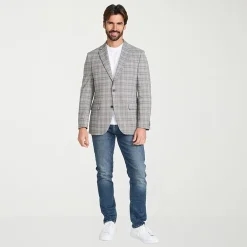 IBIZA AZURE Mens Windowpane Modern Fit Sport Coat