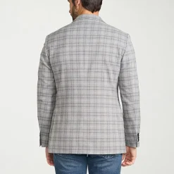 IBIZA AZURE Mens Windowpane Modern Fit Sport Coat