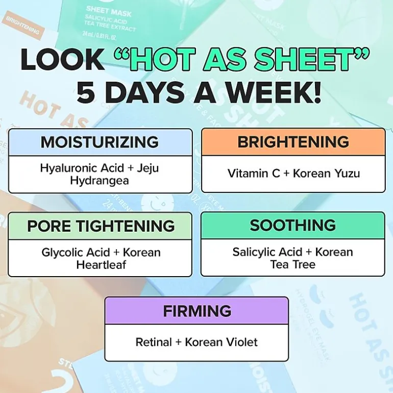 I Dew Care Hot As Sheet Face Masks