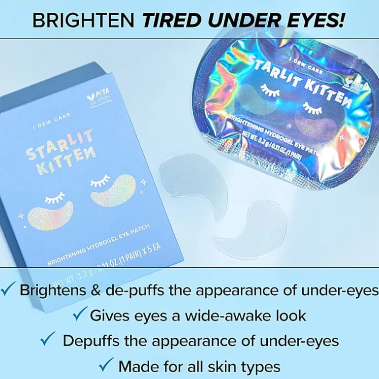 I Dew Care Starlit Kitten Brightening Hydrogel Eye Patch