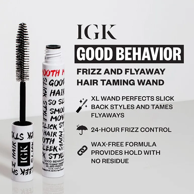 IGK Good Behavior Frizz & Flyaway Taming Wand Styling Product .46 oz.