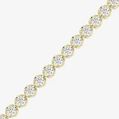(I1/H-I) Womens 3 CT. T.W. Lab Grown White Diamond 10K Gold 7.25 Inch Tennis Bracelet