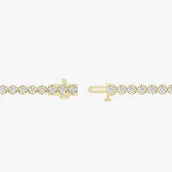(I1/H-I) Womens 3 CT. T.W. Lab Grown White Diamond 10K Gold 7.25 Inch Tennis Bracelet