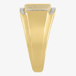(I / I2-I3) Mens 1/2 CT. Natural White Diamond 10K Gold Fashion Ring