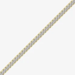 (I / I2) Womens 3 CT. T.W. Lab Grown White Diamond 14K Gold Over Silver Tennis Bracelet