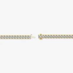 (I / I2) Womens 3 CT. T.W. Lab Grown White Diamond 14K Gold Over Silver Tennis Bracelet