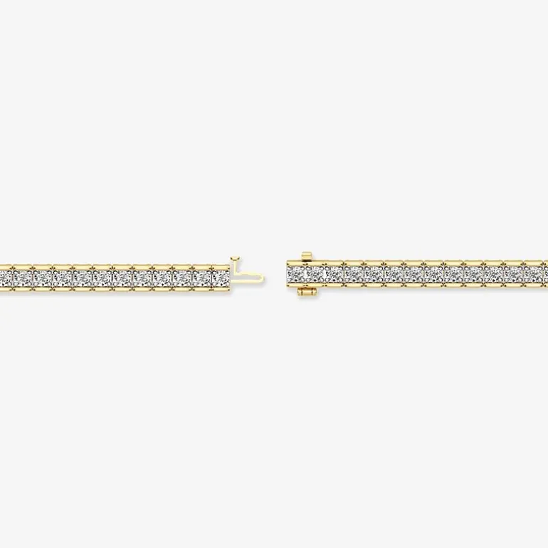 (I / I2) Womens 3 CT. T.W. Lab Grown White Diamond 14K Gold Over Silver Tennis Bracelet