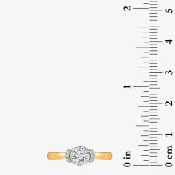 (I / I1) Womens 1 CT. T.W. Lab Grown White Diamond 10K Gold Round Solitaire Engagement Ring