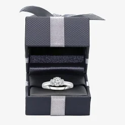 (I / I1) Womens 1 CT. T.W. Lab Grown White Diamond 10K Gold Round Solitaire Engagement Ring