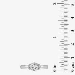 (I / I1) Womens 1 CT. T.W. Lab Grown White Diamond 10K Gold Round Solitaire Engagement Ring