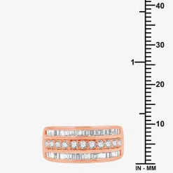(I-J / I3) Womens 2MM 1 CT. T.W. Natural White Diamond 10K Gold Anniversary Wedding Band