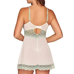 Ilusion Two Tone Lace Babydoll set with Matching Thong- 71006