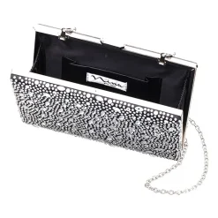 I. Miller Villie Crystal Pattern Minaudiere Evening Bag