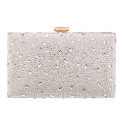I. Miller Villie Crystal Pattern Minaudiere Evening Bag