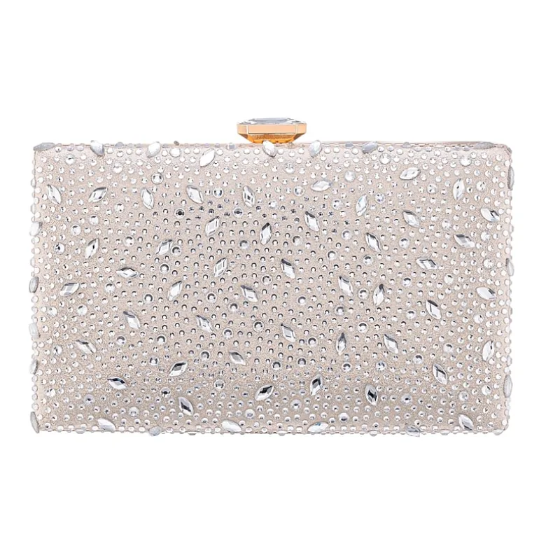 I. Miller Villie Crystal Pattern Minaudiere Evening Bag