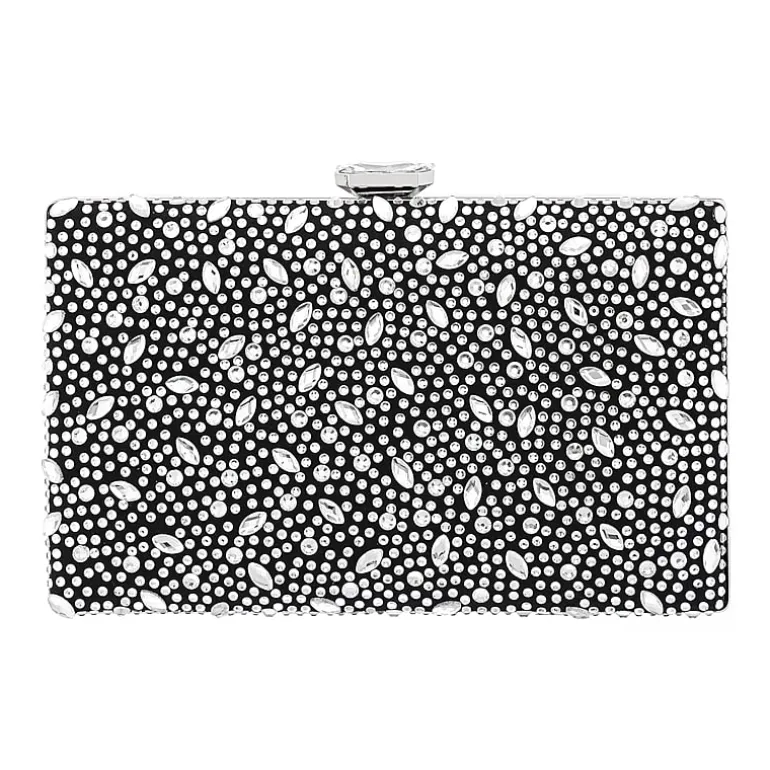 I. Miller Villie Crystal Pattern Minaudiere Evening Bag