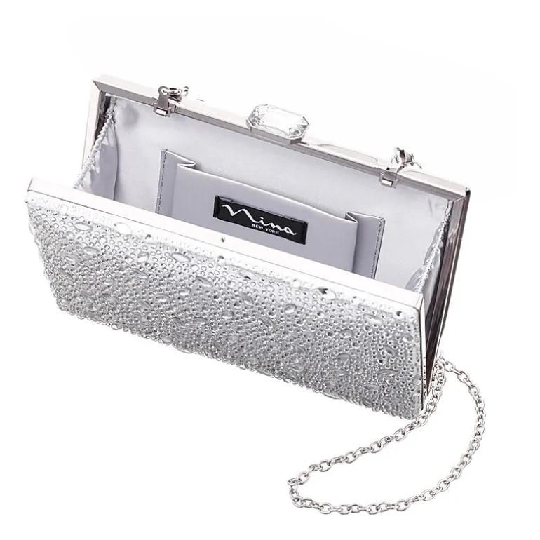 I. Miller Villie Crystal Pattern Minaudiere Evening Bag