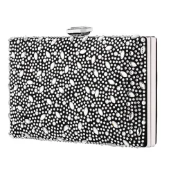 I. Miller Villie Crystal Pattern Minaudiere Evening Bag