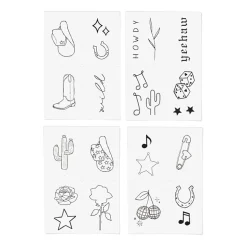 Inked By Dani Disco Cowgirl Temporary Tattoo Pack