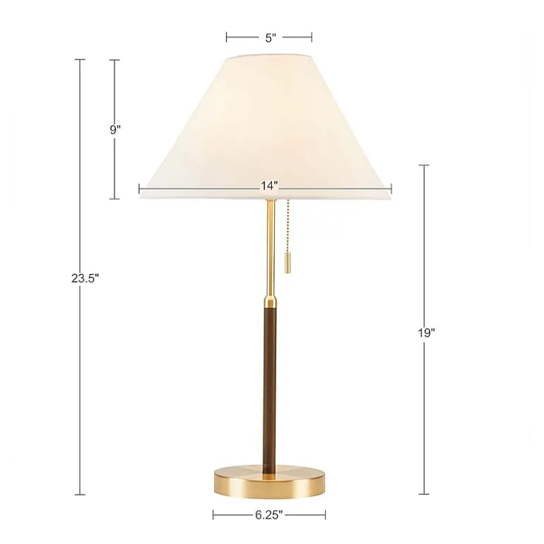 INK+IVY Bromley Two Tone Pull-Chain Metal Table Lamp