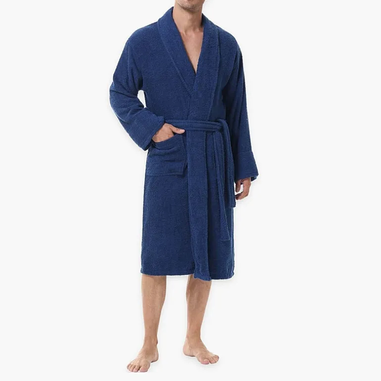 INK+IVY Mens Tall Long Sleeve Knee Length Robe