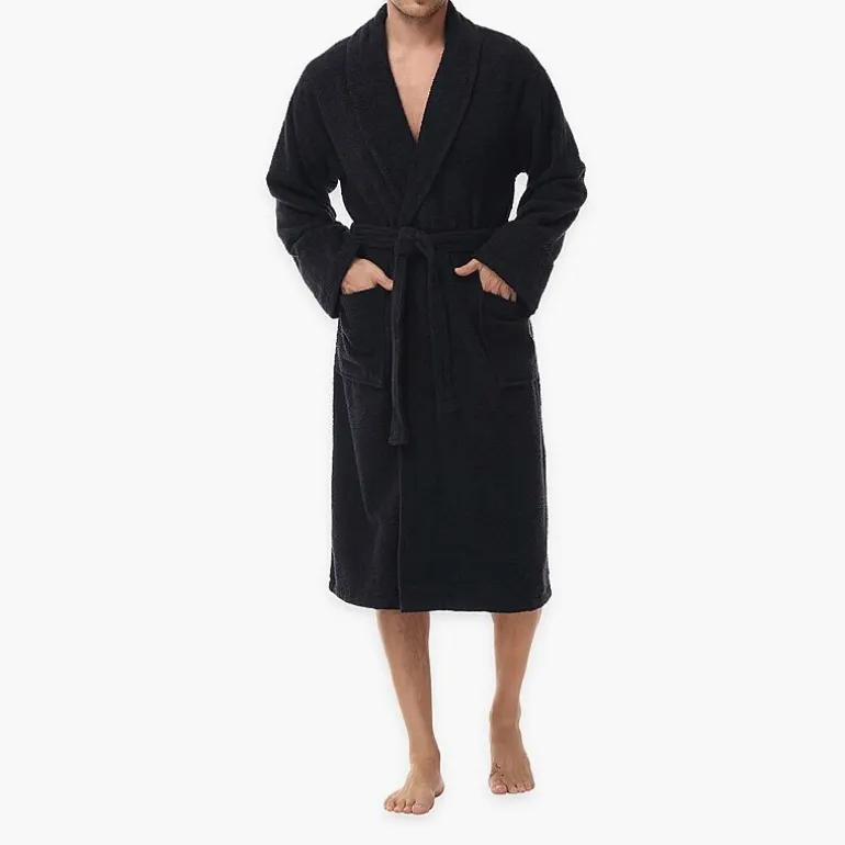 INK+IVY Mens Tall Long Sleeve Knee Length Robe