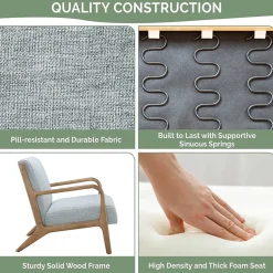 INK+IVY Novak Mid Century Modern Armchair