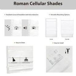 Insulating Energy Saving Cordless Blackout Roman Shade