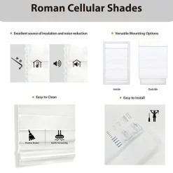 Insulating Energy Saving Cordless Blackout Roman Shade