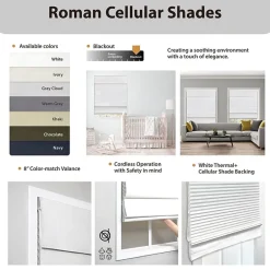 Insulating Energy Saving Cordless Blackout Roman Shade
