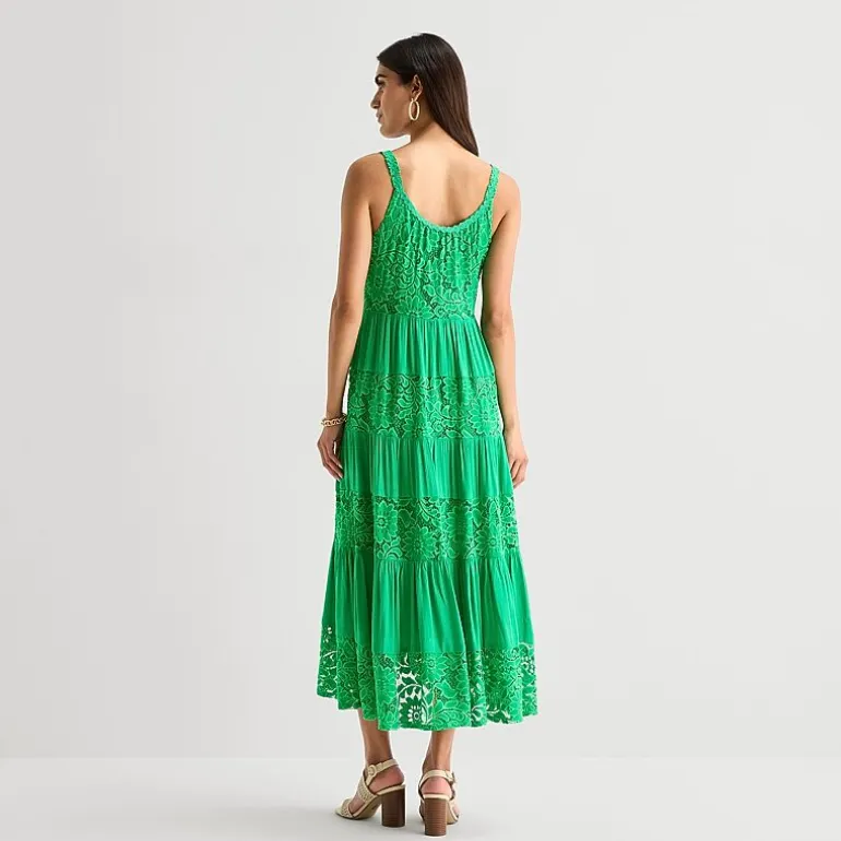 Isabel & Nina Womens Midi Scoop Neck Sleeveless Maxi Dress