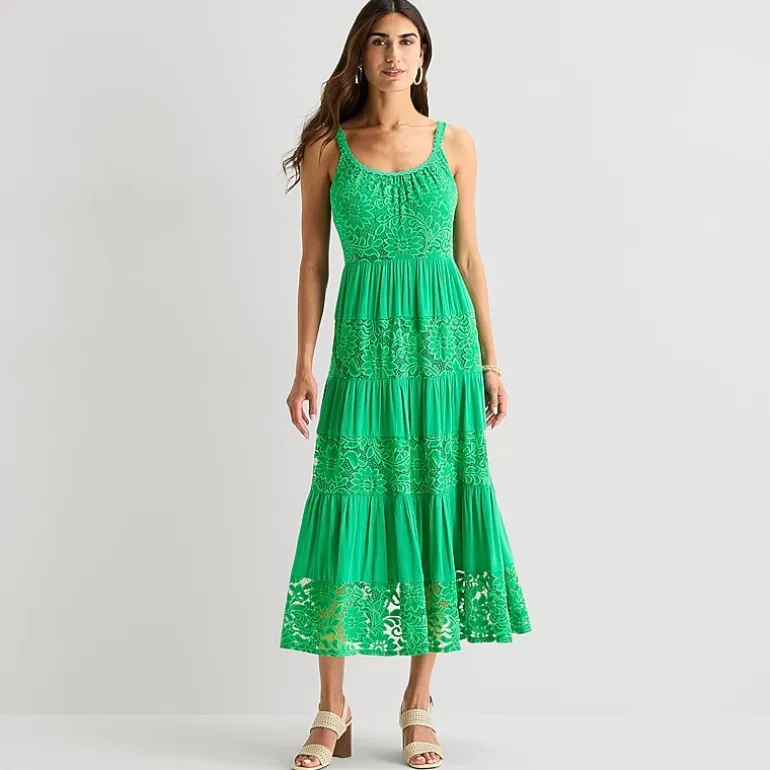 Isabel & Nina Womens Midi Scoop Neck Sleeveless Maxi Dress