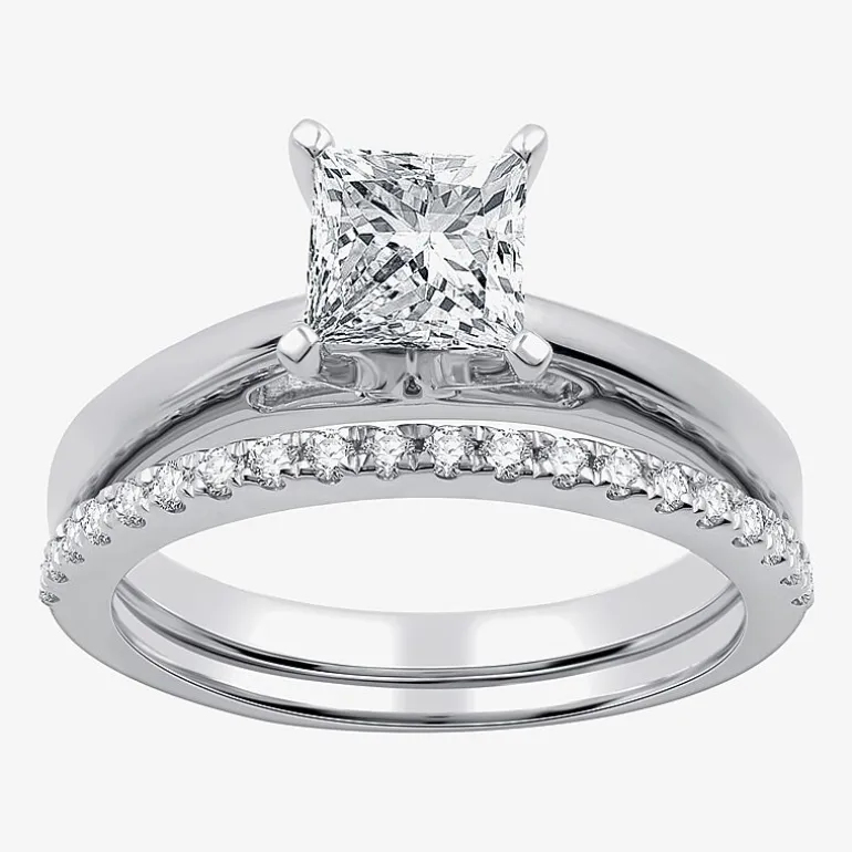 I Said Yes (G / Si1-Si2) Womens 1 1/4 CT. T.W. Lab Grown White Diamond Sterling Silver Solitaire Bridal Set