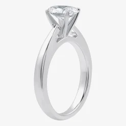 I Said Yes (G / Si1-Si2) Womens 1 1/4 CT. T.W. Lab Grown White Diamond Sterling Silver Oval Side Stone Solitaire Bridal Set